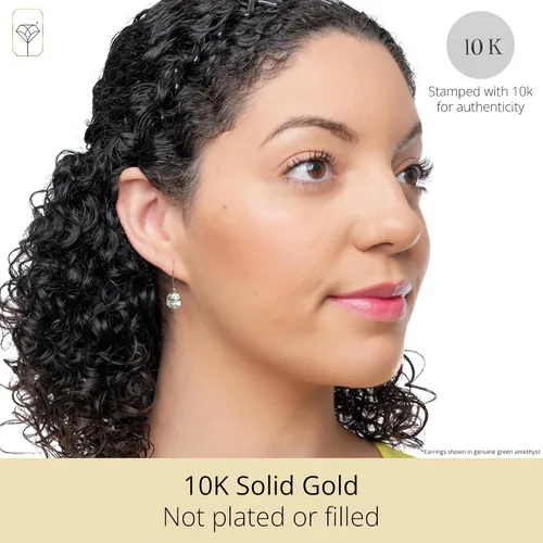 Vista 2 de Pendientes de oro blanco de 10k para mujer