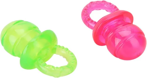 Vista 5 de Ymiko Chupete de bebé para cachorros y perros masticables, juguete de goma para dejar de masticar para cachorros pequeños y perros grandes, tetinas