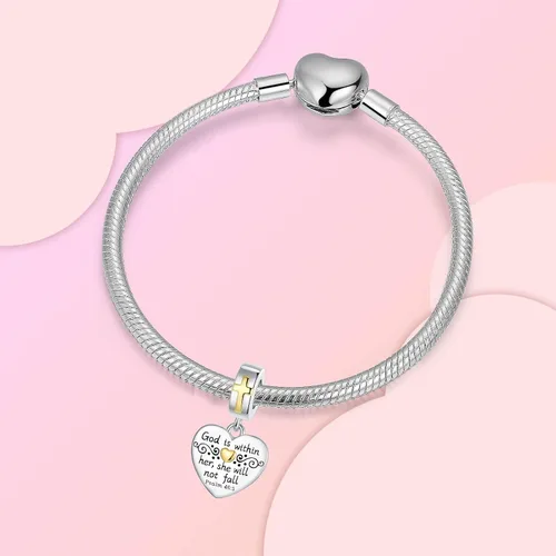 Vista 174 de Abalorios de plata de ley 925 con letras de la A ~ Z, para pulseras, collares, Día de San Valentín, Día de la Madre, joyería regalos para mujeres