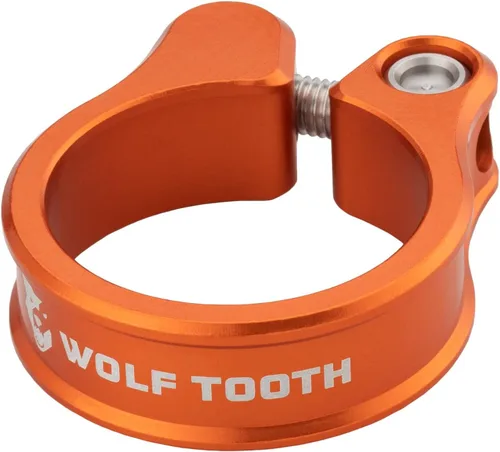 Vista 9 de Wolf Tooth Abrazadera de tija de sillín de aluminio 6061 mecanizado de precisión con perno autoalineable, agarre antideslizante ligero y seguro