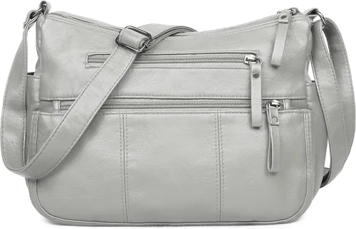Vista 14 de Bolsos VOLGANIK ROCK para mujer de piel sintética suave, bolso de hombro para damas, bolso bandolera y bolsos de mano, liviano, con bolsillos