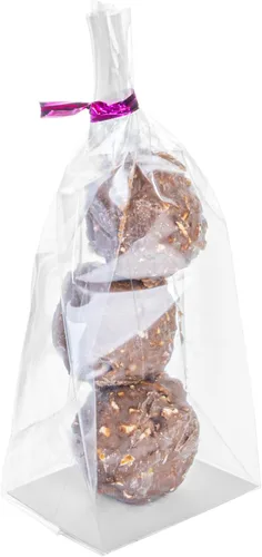 Vista 7 de Restaurantware Bag Tek - Bolsas al por menor de 2 x 1.5 x 5 pulgadas, 100 bolsas duraderas para dulces - Bolsas BOPP transparentes desechables