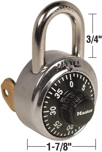 Vista 4 de Master Lock Candado de combinación de seguridad general de 1-78In (48Mm) con función de control dominante