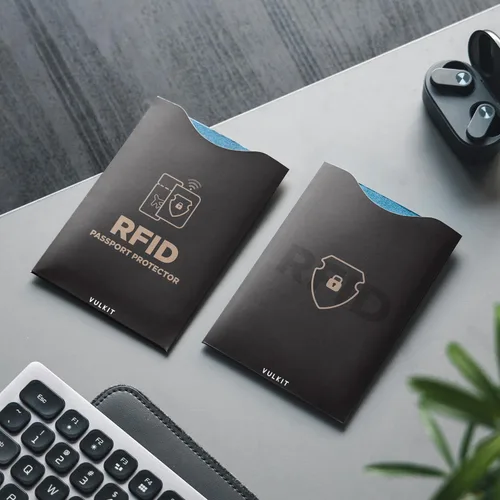 Vista 6 de VULKIT RFID Blocking Sleeves 4 Passport Holders, Anti-Theft RFID Blocker Sets Travel Essentials Fits Bags & Purses