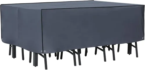 Vista 16 de ABCCANOPY Cubierta de Mesa Rectangular Cubierta de Mesa Universal Cubierta de Silla para Exteriores Impermeable y a Prueba de Polvo Resistente al