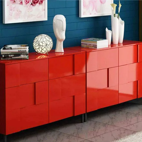 Vista 4 de Livelynine Papel de contacto rojo autoadhesivo para decoración de papel de pared, papel tapiz autoadhesivo para armarios de cocina, encimeras