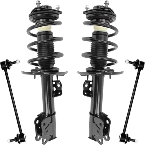 Vista 89 de Detroit Axle - Kit de 4 piezas RWD Puntales Delanteros Barras Estabilizadoras para Ford F-150 2021 2022 2023 2024, 2 Puntales con Resorte Helicoidal