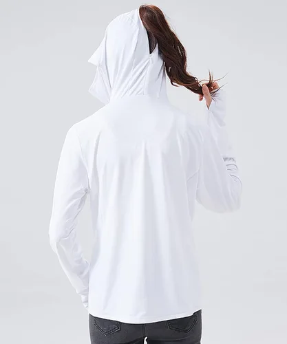 Vista 6 de C2M Chaqueta de pesca con capucha UPF 50+ para mujer