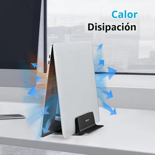 Vista 5 de JARLINK Soporte vertical para portátil, soporte de escritorio ajustable de Negro