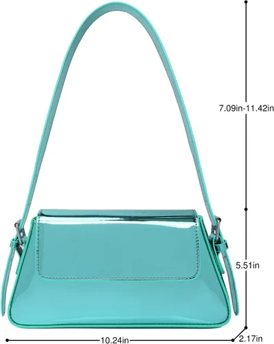 Vista 7 de Bolso de hombro pequeño para mujer, lindo bolso de mano hobo de noche, bolso de mano Y2K plateado brillante para fiesta, graduación, boda