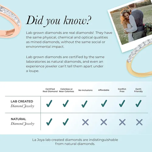 Vista 6 de Lab Grown Diamond Wedding Rings for Women 10K Yellow, White and Rose Gold Certified 16-12 Carat Channel Set Diamond Anniversary Bands and Wedding