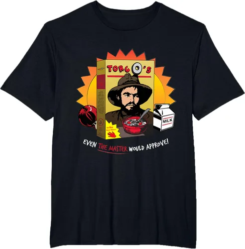 Vista 34 de Torgo Camiseta de película de culto de cereales, Negro, S