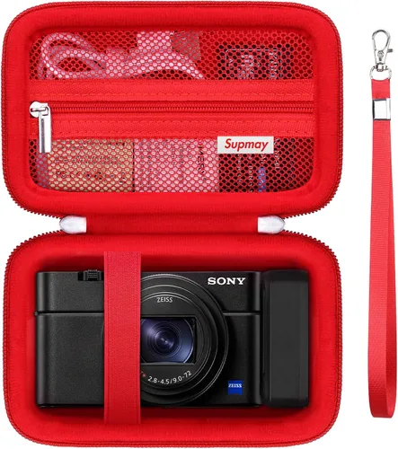Vista 8 de Funda de transporte para cámara compacta Sony RX100 VII/ RX100 VI/ RX100 V/ RX100 IV/ RX100 III Premium Compact Camera, bolsa de viaje con bolsillo