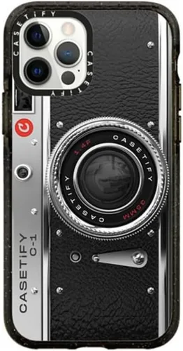Vista 16 de CASETiFY Impact - Funda para iPhone 12 y iPhone 12 Pro, Bearly Awake, color negro transparente