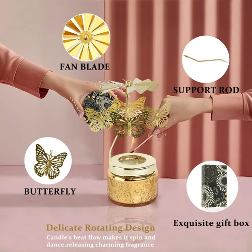 Vista 5 de Velas de Mariposa Regalo de Cumpleaños para Mejores Amigas, Velas Perfumadas Giratorias Regalos Graciosos para Mujeres, Para Ella, Esposa
