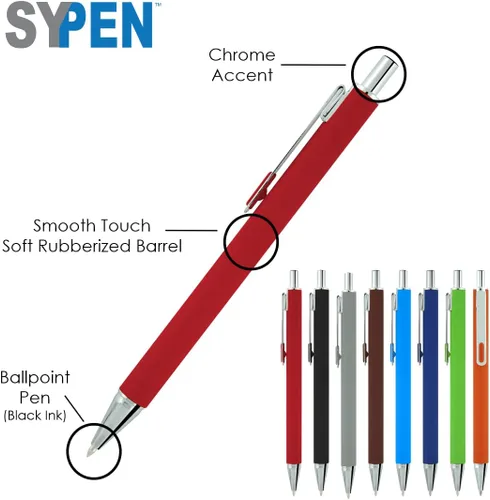Vista 2 de SyPen Personalizado con tu logotipo personalizado o bolígrafos de texto, paquete de 100 bolígrafos para marketing, fiestas y eventos, bolígrafos