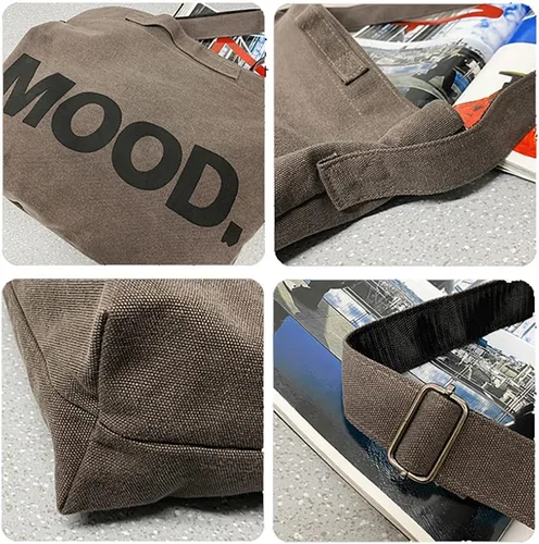 Vista 6 de Sumleno Bolso de lona vintage de mensajero, bolso cruzado alt emo, bolso de hombro gótico punk, satchels Harajuku grunge