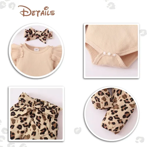 Vista 4 de Renotemy Ropa para bebé recién nacida, conjuntos de ropa con volantes y pantalones florales