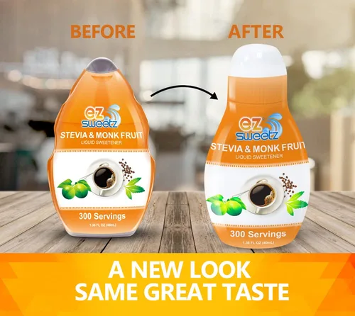 Vista 3 de EZ-Sweetz Stevia & Monk Fruit (1.36 oz - Edulcorante líquido 300 porciones/botella)