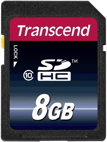 Vista 4 de Transcend clase 10 tarjeta de memoria flash SDHC de 8 GB, Azul