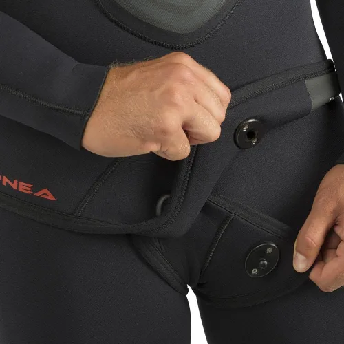 Vista 7 de Cressi Apnea - Traje de neopreno de pesca submarina de apnea de 2 piezas, chaqueta y pantalones, almohadilla de pecho, protección de rodilla, diseño