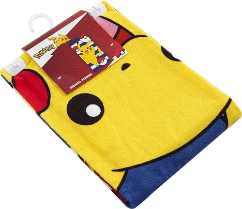 Vista 3 de Northwest Toalla de playa Pokémon – Diseño de Pikachu y Poké Ball – Toalla suave y absorbente de 30 x 60 pulgadas para baño, piscina o playa