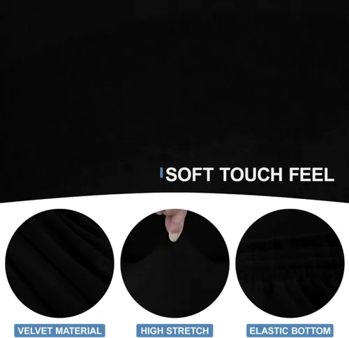 Vista 3 de CUCRAF Funda para sofá con cojines de 3 piezas, fundas deslizantes de terciopelo suave y grueso para sofá de la sala de estar, protector de muebles