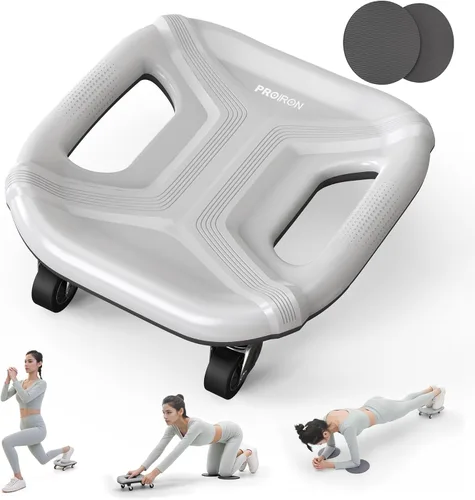 Vista 9 de PROIRON Rodillo abdominal con rodilleras para entrenamiento abdominal, rueda multifuncional para entrenamiento abdominal, rodillo abdominal