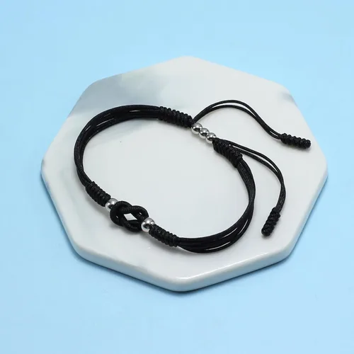 Vista 4 de LAMIBEE Infinity Surfer - Pulsera de la amistad con amor y amistad con color multicolor, cuerda de protección de nudo tibetano de la suerte tejida