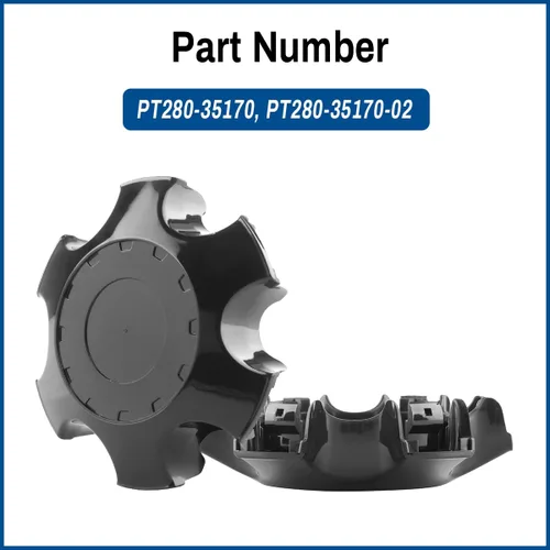 Vista 3 de para Tacoma TRD Tapones centrales para llanta PT280-35170 Compatible con 16'' de 8 radios, 4 piezas, negro