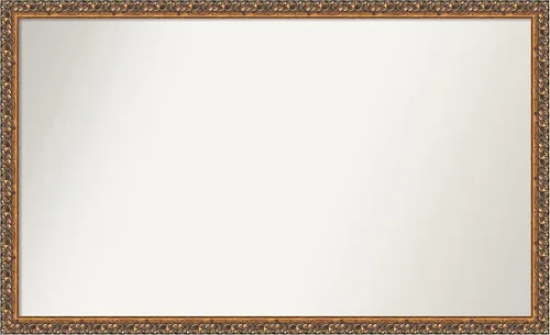 Vista 141 de Amanti Art Espejo de baño de bronce para sobre fregadero, 29 x 19 pulgadas, espejo rectangular de bronce antiguo, marco de madera tradicional