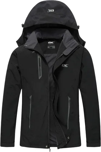 Vista 3 de Diamond Candy - Chamarra impermeable de Softshell con capucha para hombre. Negro
