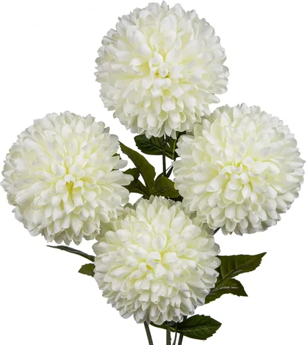 Vista 12 de Briful 12 tallos artificiales de crisantemo negro – Cabezas de flores de seda de 11 pulgadas de alto con hojas verdes, tallos flexibles
