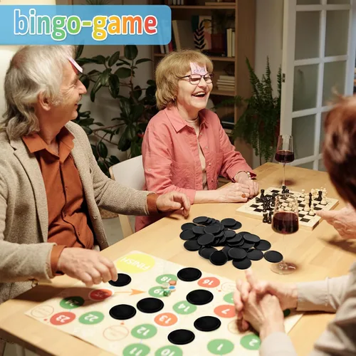 Vista 4 de Coopay Fichas de póquer de plástico de 1 1/2 pulgadas, contadores de aprendizaje, discos de conteo de fichas de bingo, marcadores para práctica
