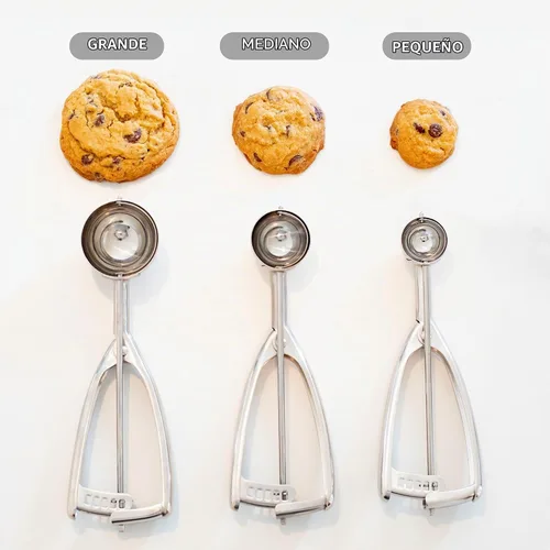 Vista 4 de Jenaluca Cuchara pequeña - Mini cuchara para galletas y pala de bola de melón - Volumen de 2 cucharaditas - Cuchara de acero inoxidable #100