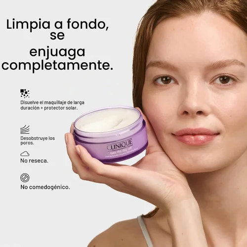 Vista 2 de Clinique Take The Day Off Cleansing Balm Makeup Remover Dissolves Face + Eye Makeup and Sunscreen For All Skin Types