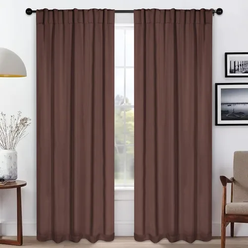 Vista 15 de BLUENILEMILLS Paneles de cortinas opacas para oscurecer la habitación con bolsillo para barra/pestañas traseras, cortinas perfectas para ventanas