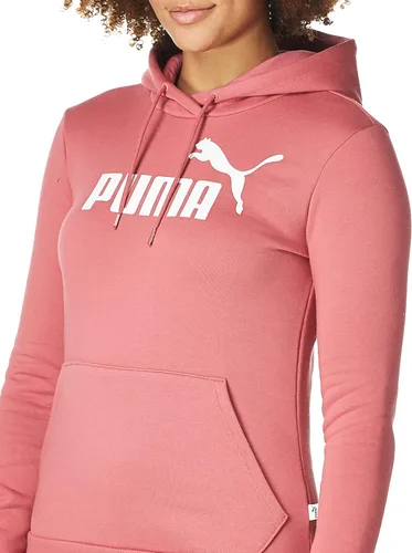 Vista 3 de PUMA Sudadera con capucha de vellón con logotipo esencial para mujer
