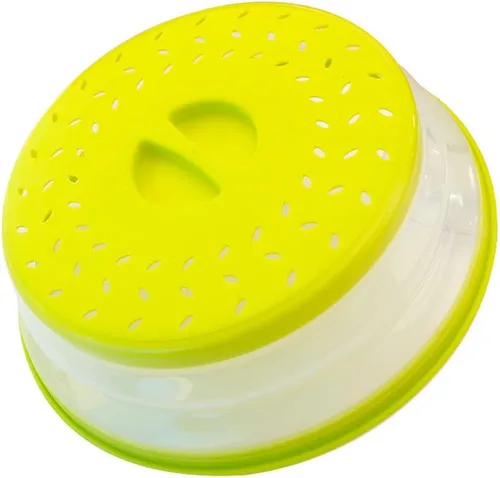 Vista 17 de Cubierta plegable para salpicaduras de microondas de 10.5 pulgadas, apta para lavavajillas, cubierta de placa de microondas con ventilación de azul