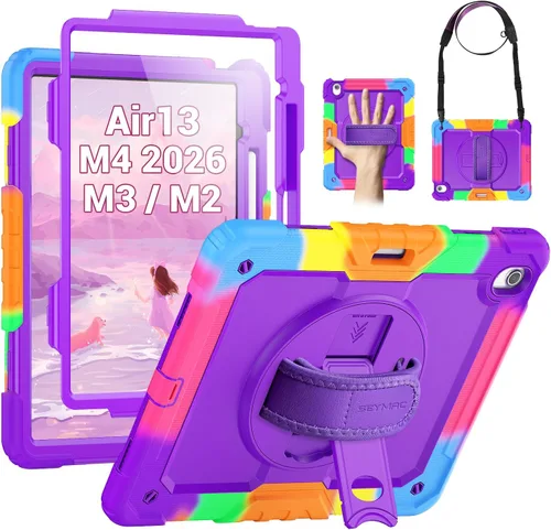 Vista 13 de SEYMAC para iPad mini 5/ Mini 4 Funda de 7.9 Pulgadas, Funda Protectora de Cuerpo Completo Resistente a Golpes con Protector de Pantalla, Soporte
