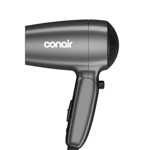 Vista 10 de Conair - Secador de cabello de viaje con doble voltaje, 1875 W, secador compacto con mango plegable, gris, (paquete de 4)