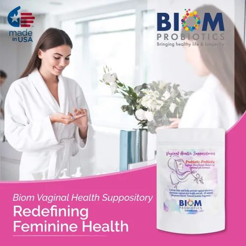 Vista 7 de Supositorio probiótico vaginal Biom: pH vaginal natural y régimen de control de olores; equilibra y nutre el microbioma vaginal; sin parabenos