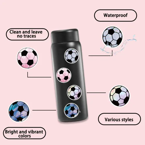 Vista 7 de 150 calcomanías de fútbol para la Copa del Mundo, fútbol, fútbol, deportes, vinilo impermeable, calcomanías de graffiti, regalos de fútbol