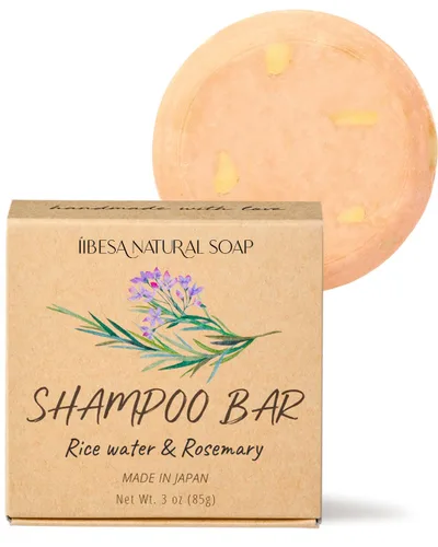 Vista 10 de IIBESA - Barra de champú de agua de arroz japonés, mejora la salud del cuero cabelludo y el engrosamiento del crecimiento del cabello, ingredientes