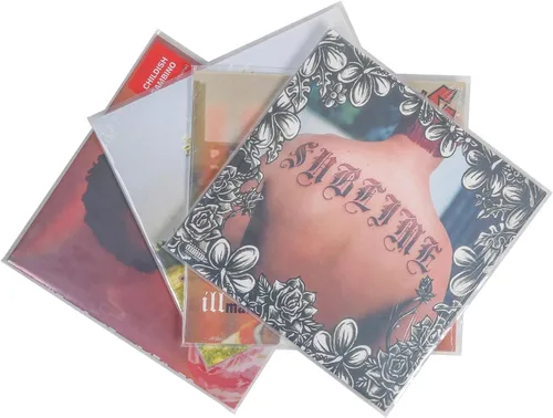 Vista 3 de Fundas para discos de vinilo de 4 mil (0.004 pulgadas) HDPE, paquete de 50 fundas de polietileno de calidad de archivo, fundas de plástico