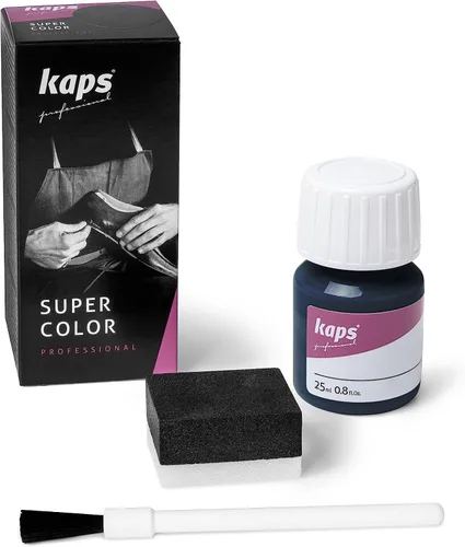 Vista 11 de Tinte para zapatos de cuero y bolsas con esponja y cepillo, Kaps Super Color, 70 colores, Blanco blanco (101 - White)