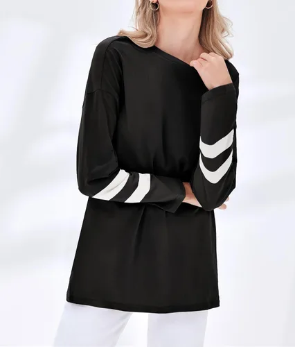 Vista 81 de Fisoew Camisetas de manga larga para mujer, holgadas, casuales, con cuello redondo, blusa suave