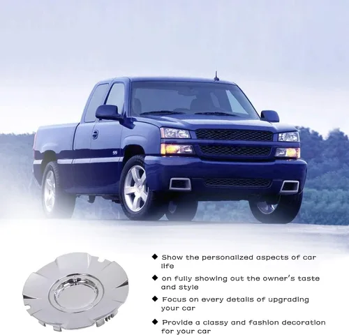 Vista 5 de TINWID 1919 Tapones centrales cromados para Chevy Silverado SS Super