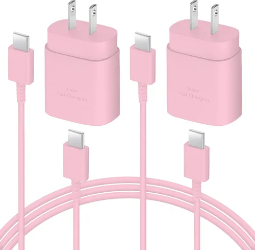 Vista 11 de AISNI Cargador USB C, paquete de 2 cargadores tipo C de 25 W, carga rápida con cable de carga USBC de 6 pies, carga de teléfono Android para Galaxy