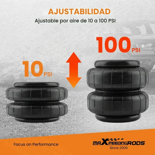 Vista 2 de maXpeedingrods Kit de suspensión triangulada soldada con 4 enlaces y kit de bolsas de suspensión de aire de 5000 lbs universal para camiones, chasis